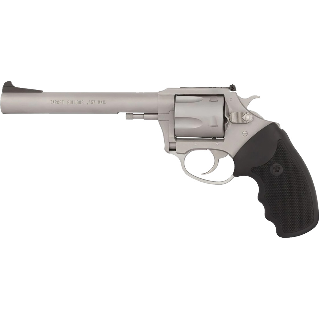 Charter Arms Mag Pug Target Magnum Revolver 357 Mag. Stainless Steel Full Grip 6 in. 6 rd.