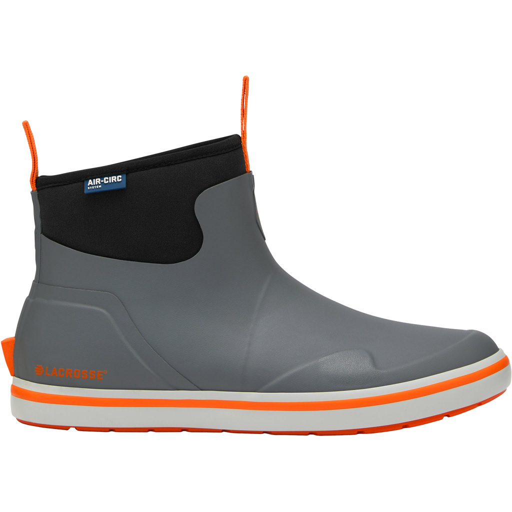 Lacrosse Men's Alpha Deck Boot Gray/Orange Size 9