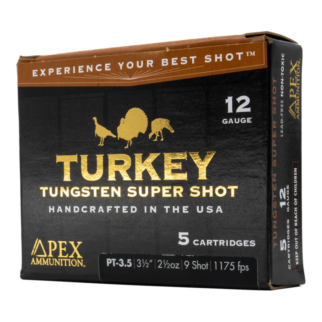 Apex Turkey TSS Shotgun Ammo 12 ga. 3.5 in. 2-1/2oz #9 shot 5 rd