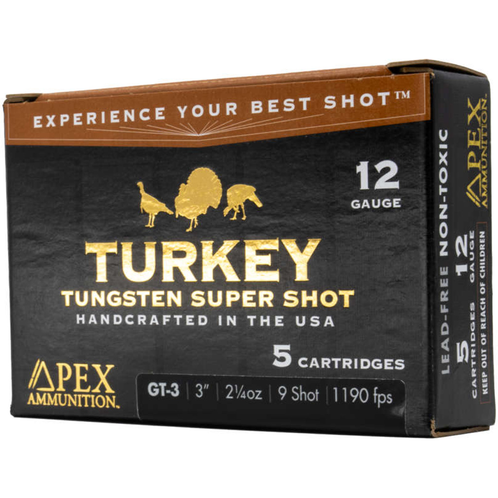 Apex Turkey TSS Shotgun Ammo 12 ga. 3 in. 2-1/4oz #9 shot  5 rd