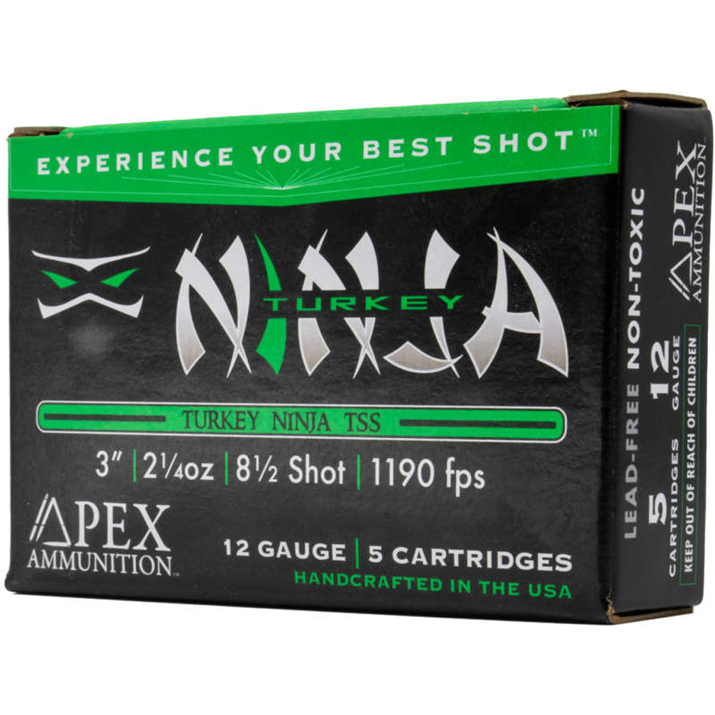 Apex Turkey TSS Ninja Shotgun Ammo 12ga. 3 in. 2-1/4oz #8.5 shot  5 rd