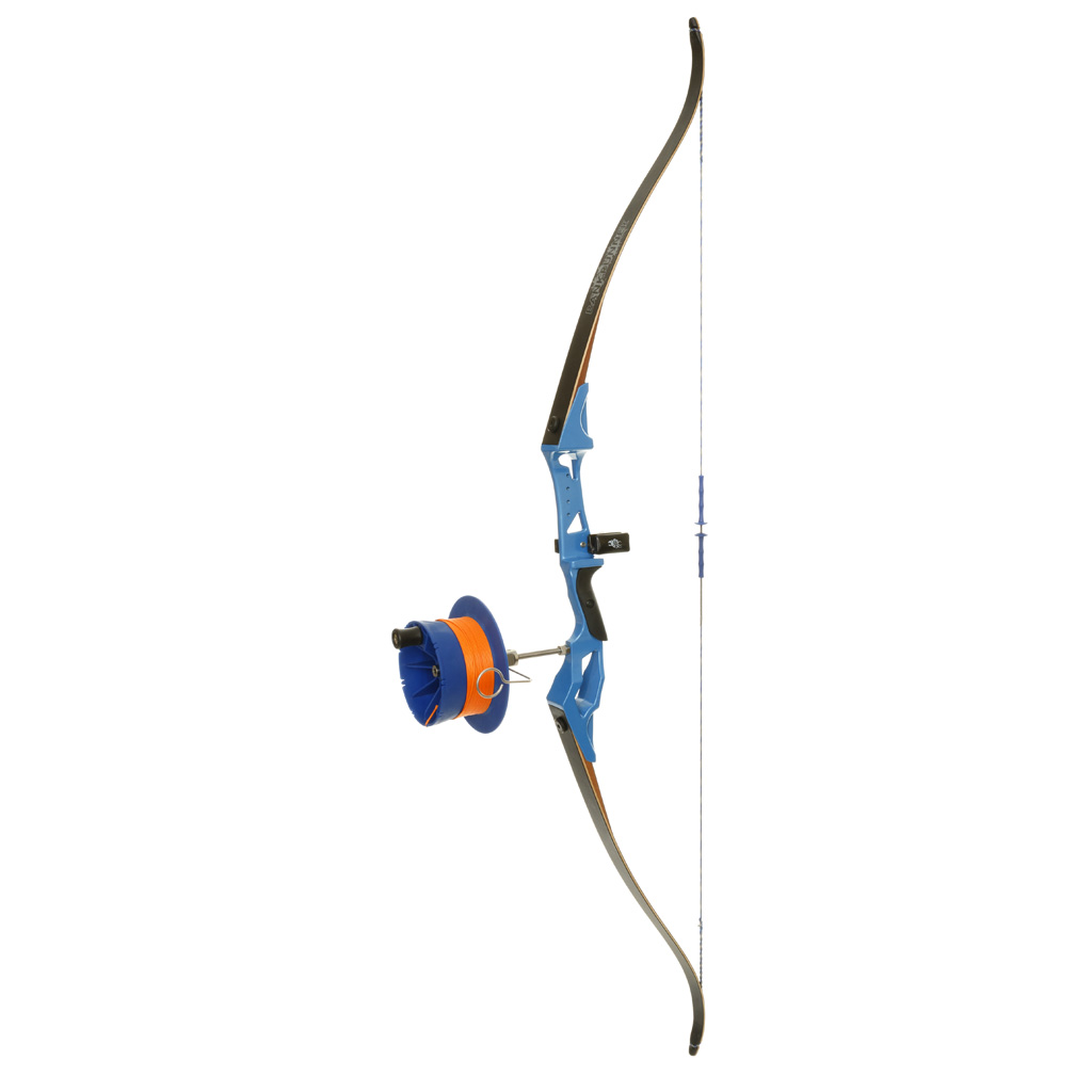 Fin Finder Bank Runner Recurve Package Blue with Sidewinder Reel RH