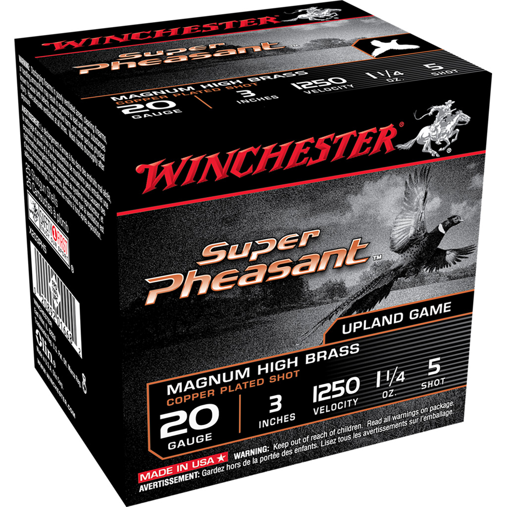 Winchester Super Pheasant Plated High Velocity 20 ga. 3 in. 1 1/4 oz. 5 Shot 25 rd.