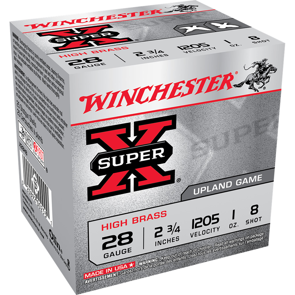 Winchester Super-X High Brass Heavy Game Load 28 ga. 2.75 in. 1 oz. 8 Shot 25 rd.