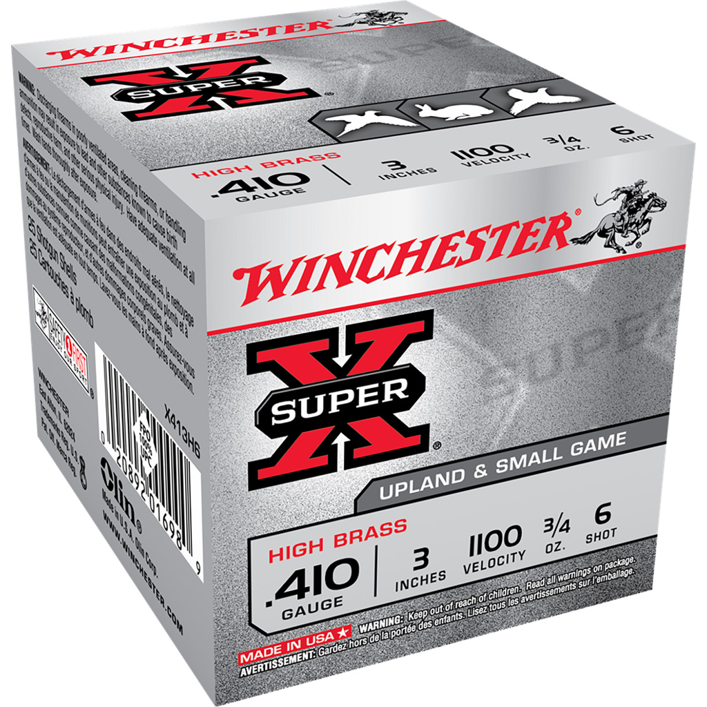 Winchester Super-X High Brass Heavy Game Load 410 ga. 3 in. 3/4 oz. 6 Shot 25 rd.