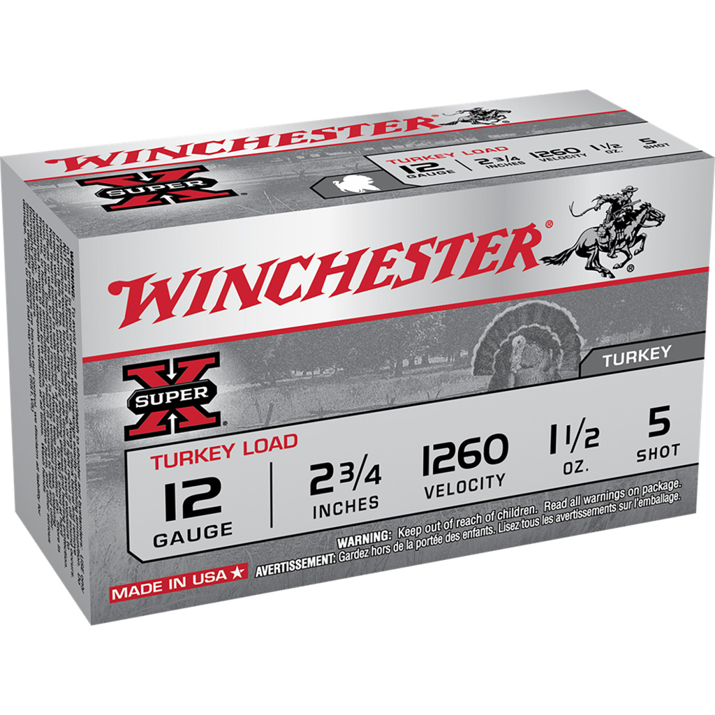 Winchester Super-X Magnum Turkey Load 12 ga. 2.75 in. 1 1/2 oz. 5 Shot 10 rd.