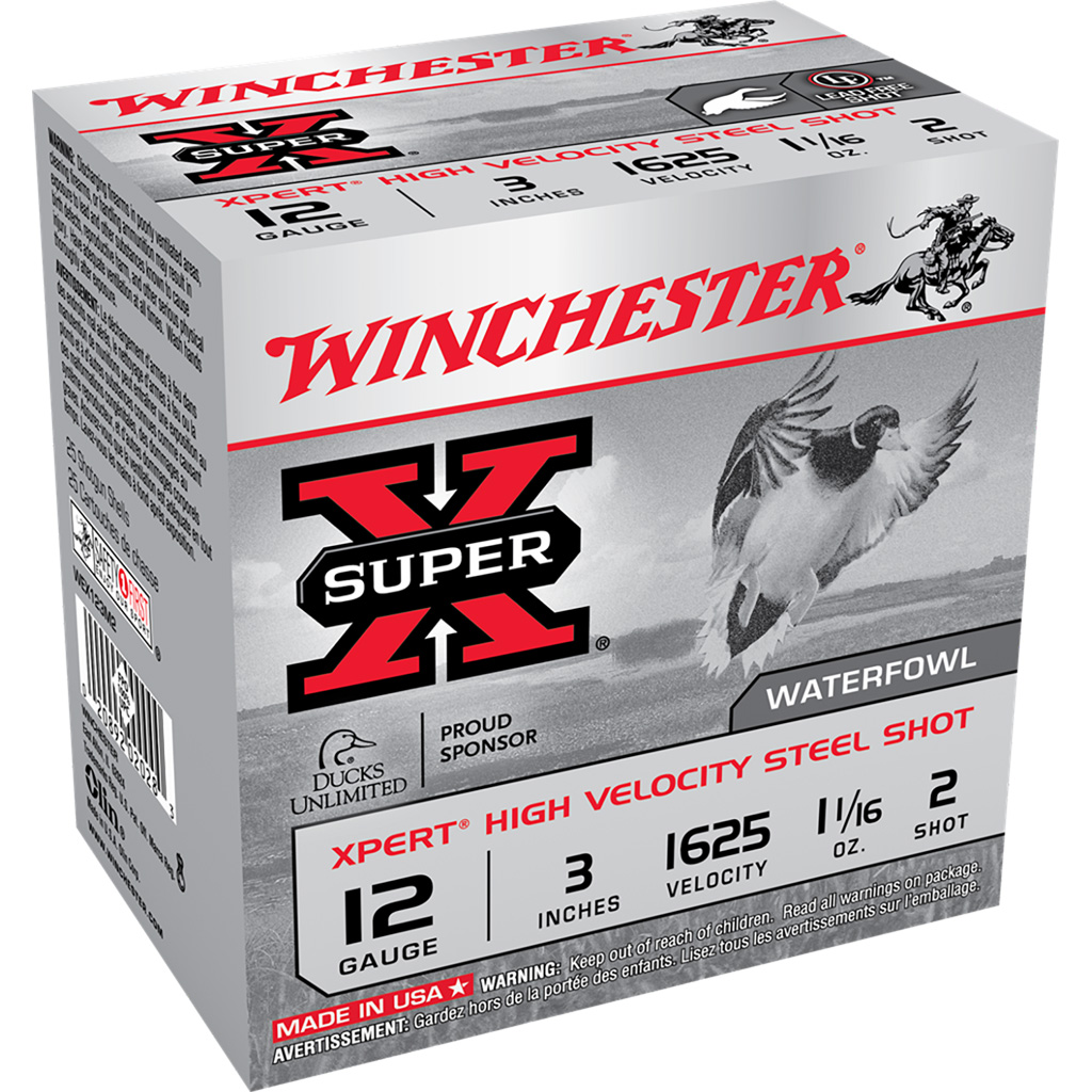 Winchester Super-X Xpert Hi-Velocity Steel 12 ga. 3 in. 1 1/16 oz. 2 Shot 25 rd.