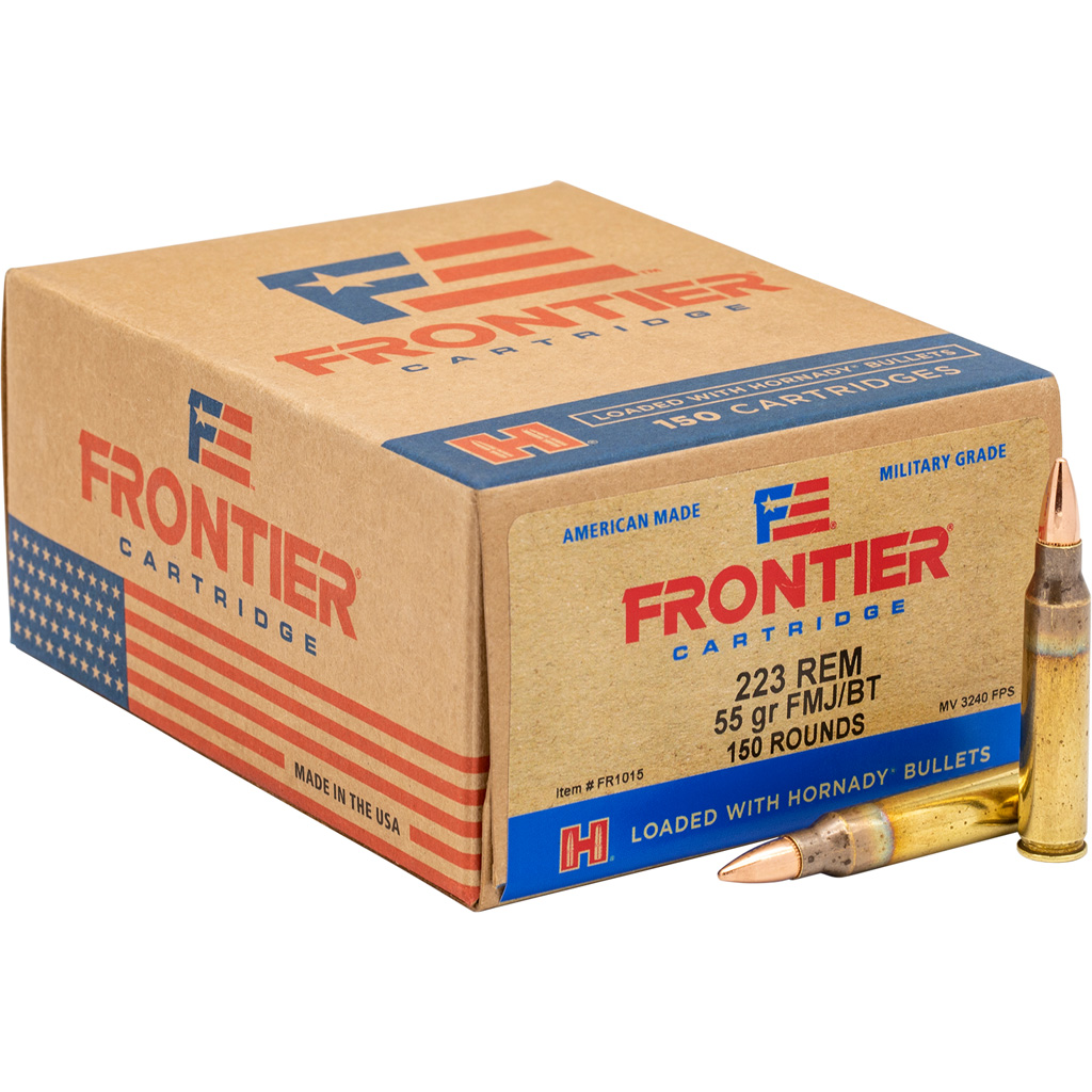 Hornady Frontier Rifle Ammo 223 Rem. 55 gr. FMJ 150 rd.