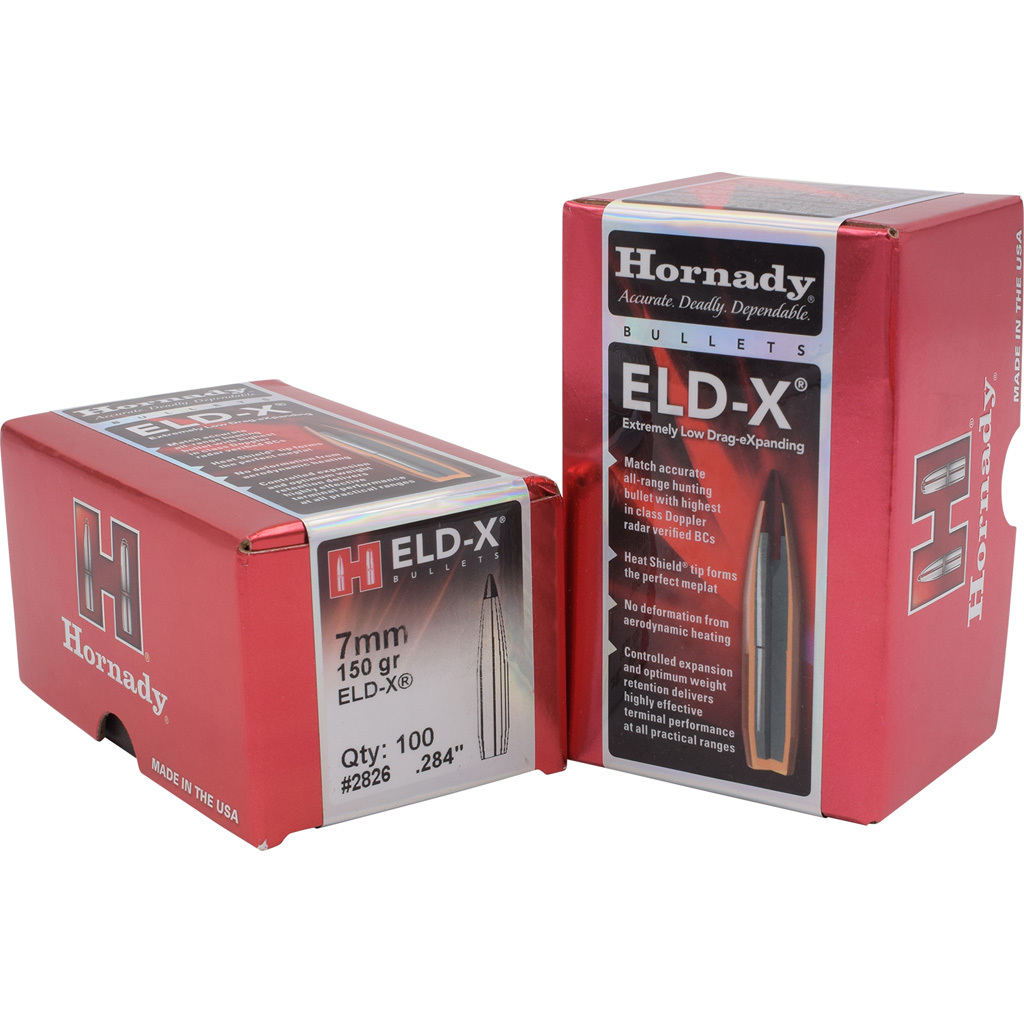 Hornady ELD-X Bullets 7mm .284 150 gr. ELD-X 100 Box