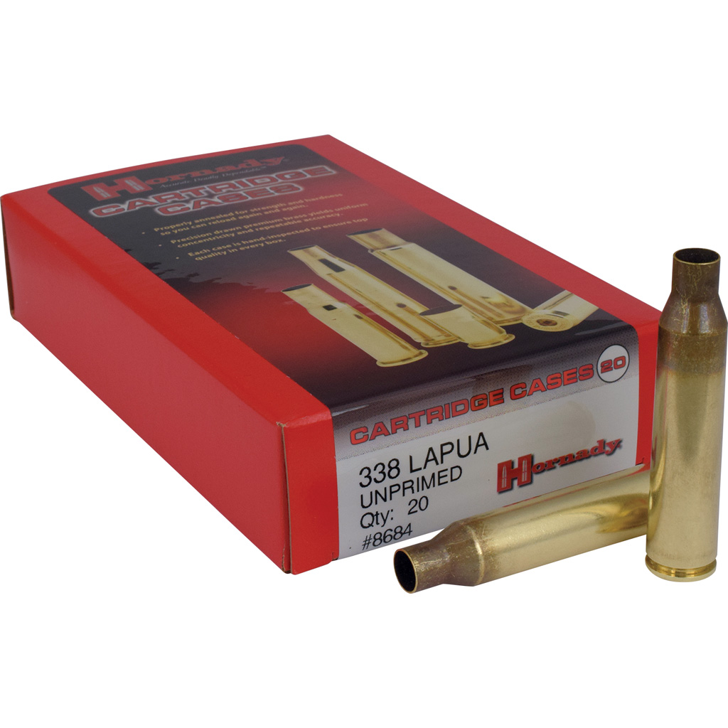 Hornady Rifle Cartridge Cases 338 Lapua Mag. Unprimed 20 pk.