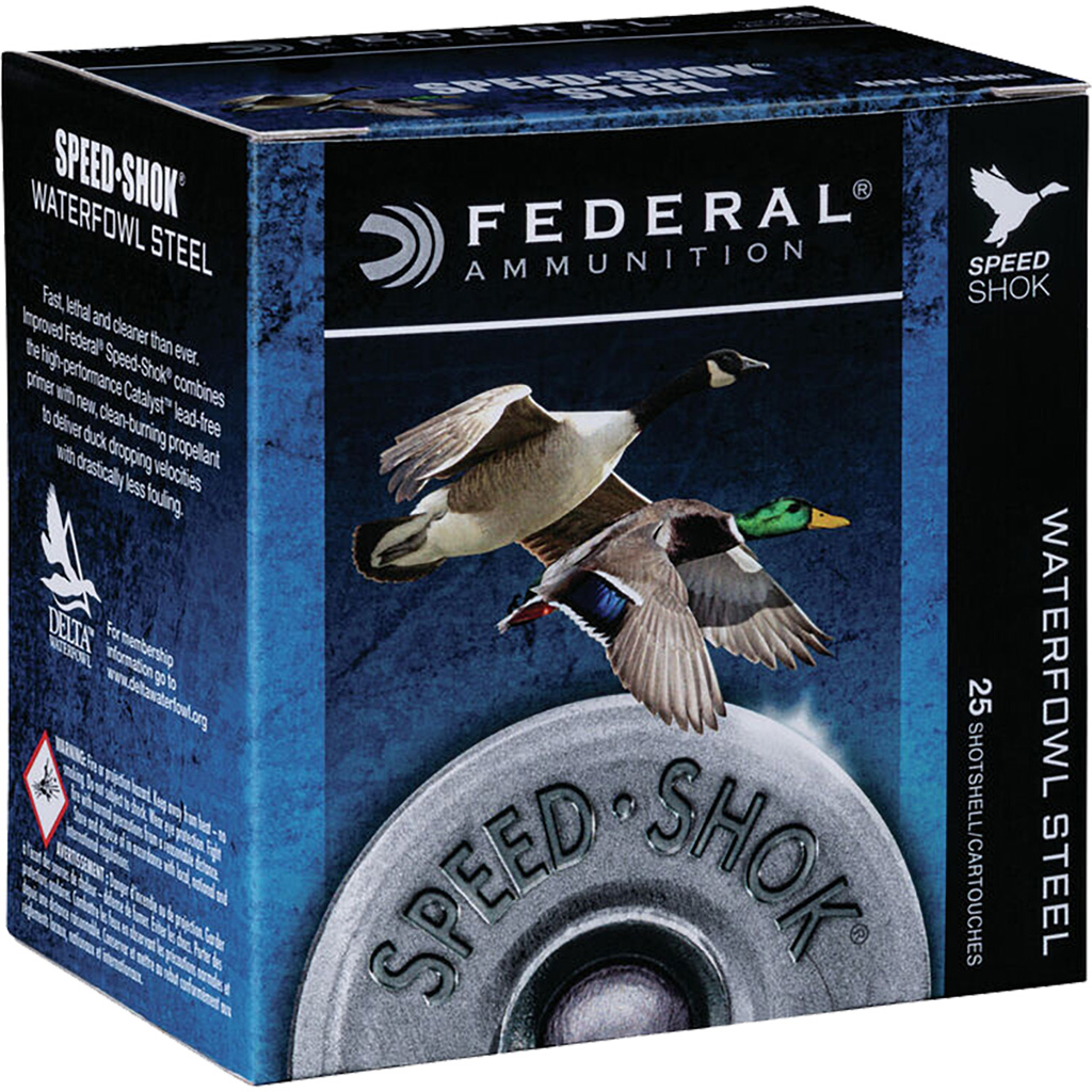 Federal Speed-Shok Steel Shotgun Ammo 12 ga. 3.5 in. 1 1/2 oz 2 Shot High Velocity 25 rd