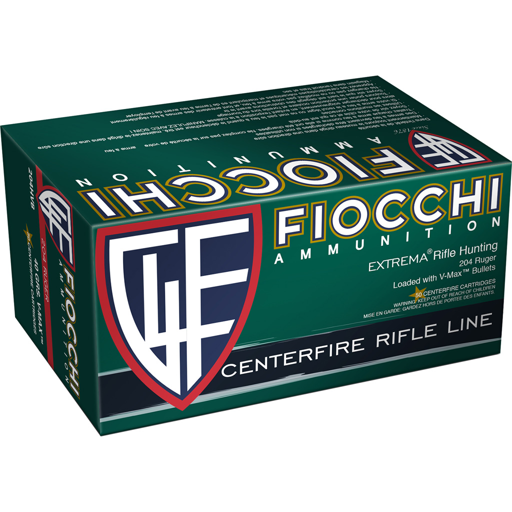 Fiocchi FXT Centerfire Rifle Ammo 204 Ruger 40 gr. V-Max 50 rd.