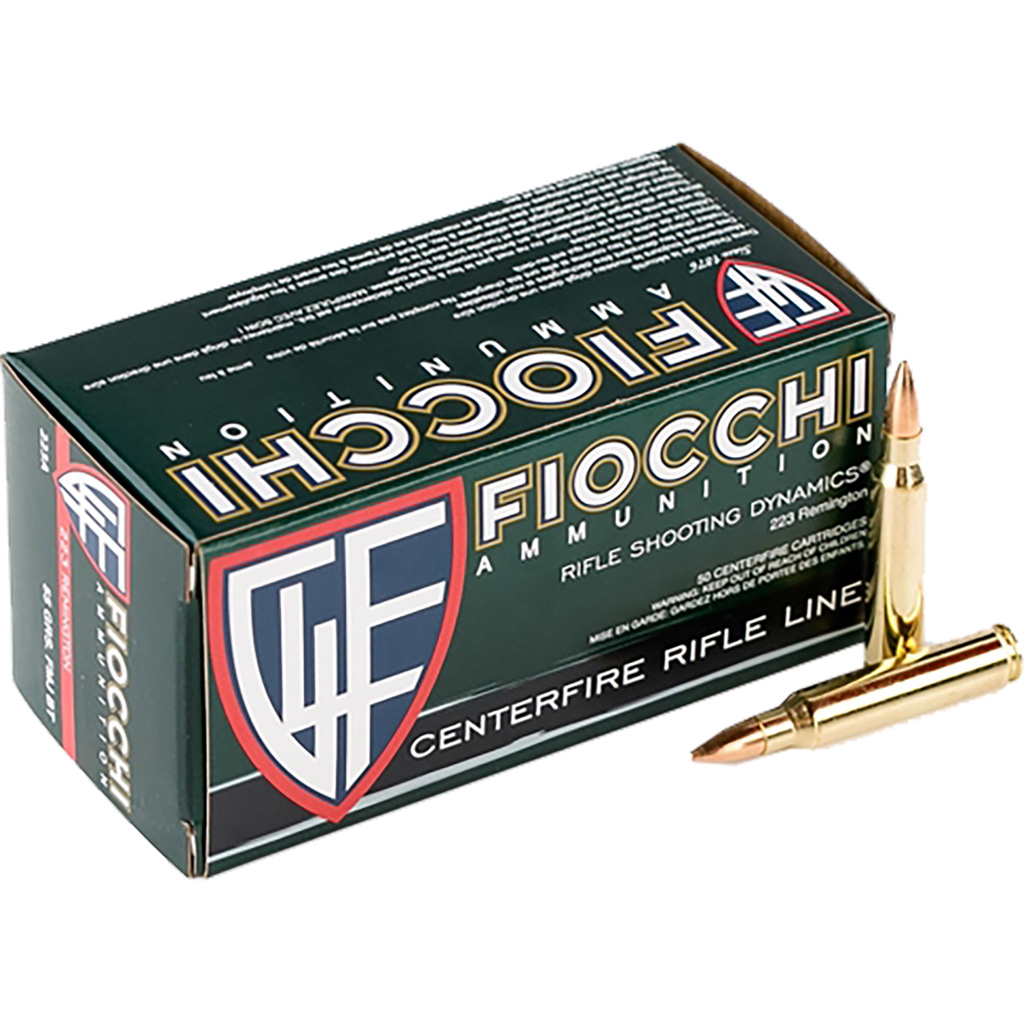 Fiocchi Training Dynamics Centerfire Rifle Ammo 223 Rem. 62 gr. FMJBT 50 rd.