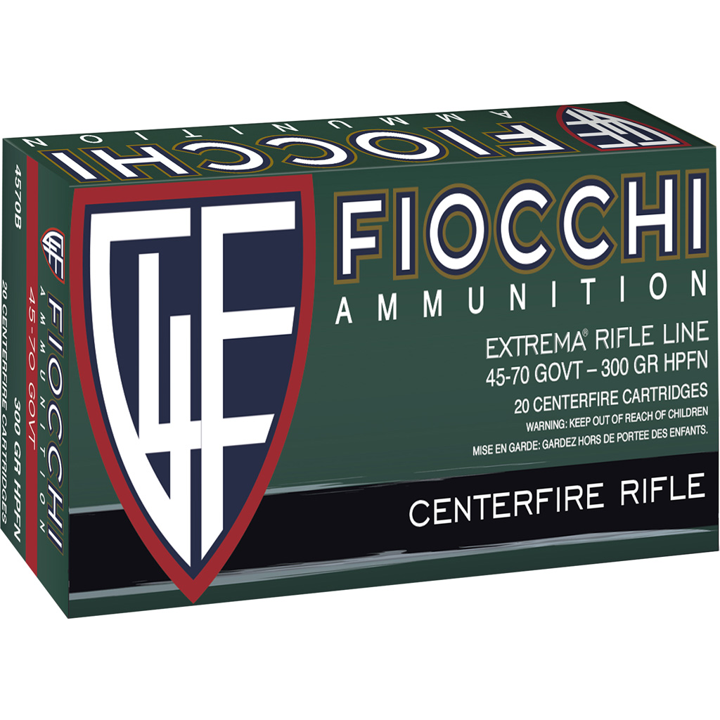 Fiocchi Field Dynamics Centerfire Rifle Ammo 45-70 Govt. 300 gr. HPFN 20 rd.