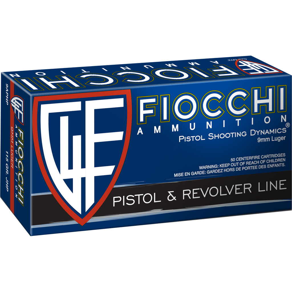 Fiocchi Defense Dynamics Centerfire Handgun Ammo 9mm 115 gr. JHP 50 rd.