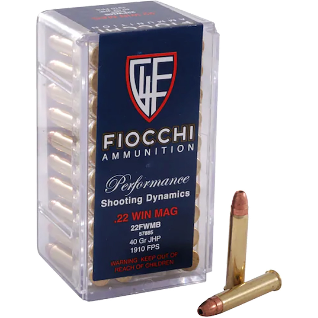 Fiocchi Defense Dynamics Rimfire Ammo 22 WMR 40 gr. JHP 50 rd.