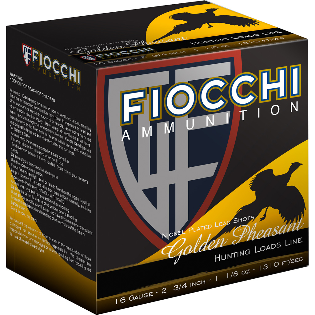 Fiocchi Golden Pheasant Shotgun Loads 16 ga. 2.75 in. 1 1/8 oz. 5 Shot 25 rd.