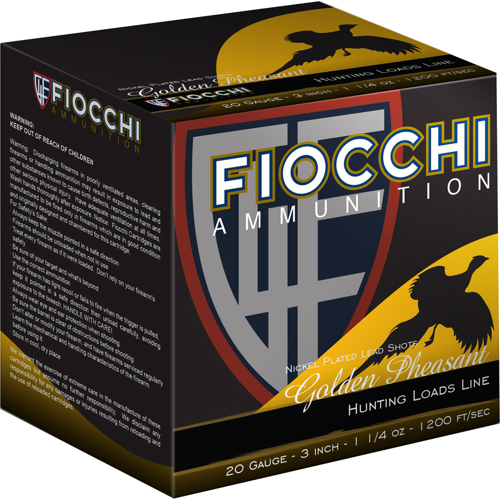 Fiocchi Golden Pheasant Shotgun Loads 20 ga. 3 in. 1 1/4 oz. 6 Shot 25 rd.