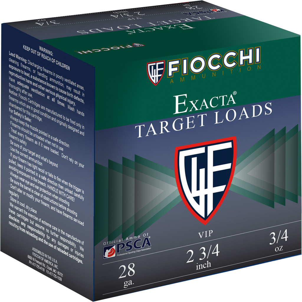 Fiocchi VIP Target Shotgun Loads 28 ga. 2.75 in. 3/4 oz. 1200 FPS 9 Shot 25 rd.