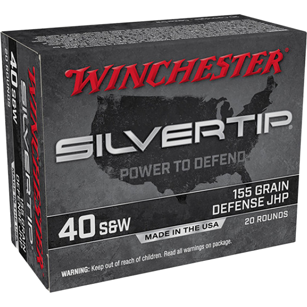 Winchester Super-X Pistol Ammo 40 S&W 155 gr. Silvertip HP 20 rd.