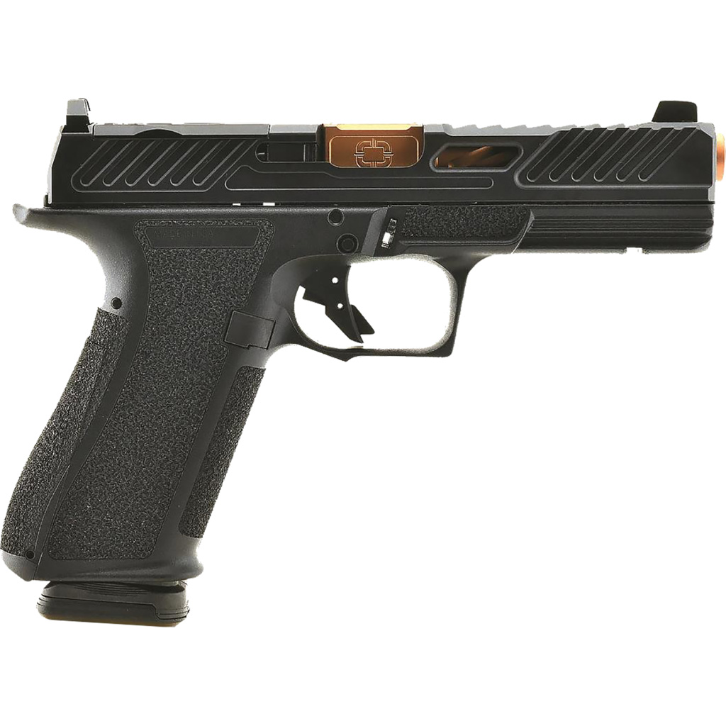 Shadow Systems DR920 Elite Slide Optic Pistol 9mm 4.5in Black Frame Unthreaded Barrel Bronze 17r