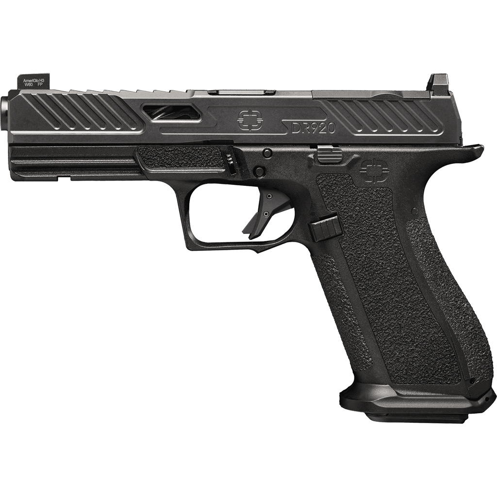 Shadow Systems DR920 Elite Slide Optic Pistol 9mm 4.5in Black Frame Unthreaded Barrel Black 17rd