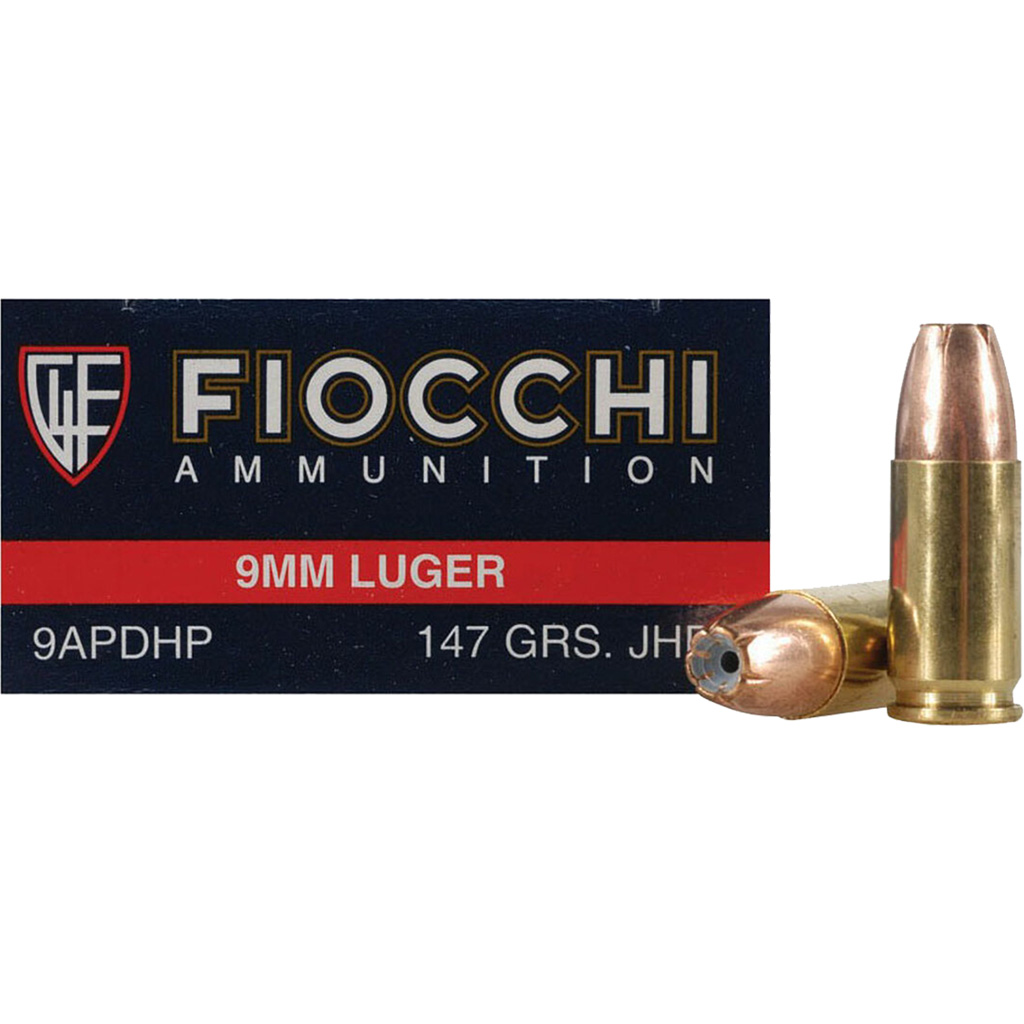 Fiocchi Defense Dynamics Centerfire Handgun Ammo 9mm 147 gr. JHP 50 rd.