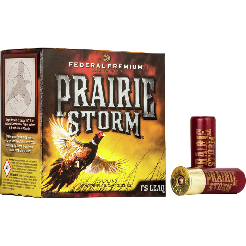 Federal Premium Prairie Storm Shotgun Ammo 12 ga. 2.75 in. 1 1/4 oz. 6 Shot FS Lead 25 rd.