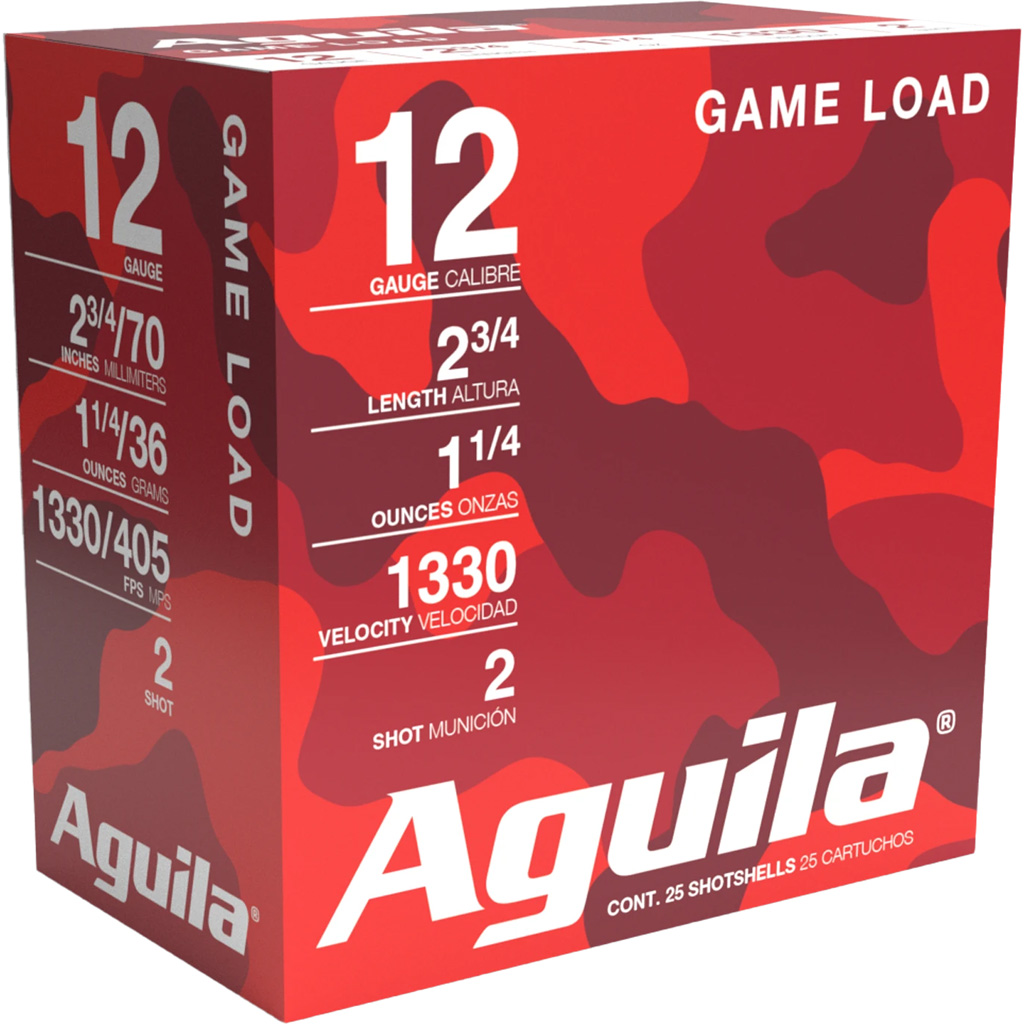 Aguila High Velocity Shotgun Game Load 12 ga. 2.75 in. 1 1/4 oz. 2 Shot 25 rd.