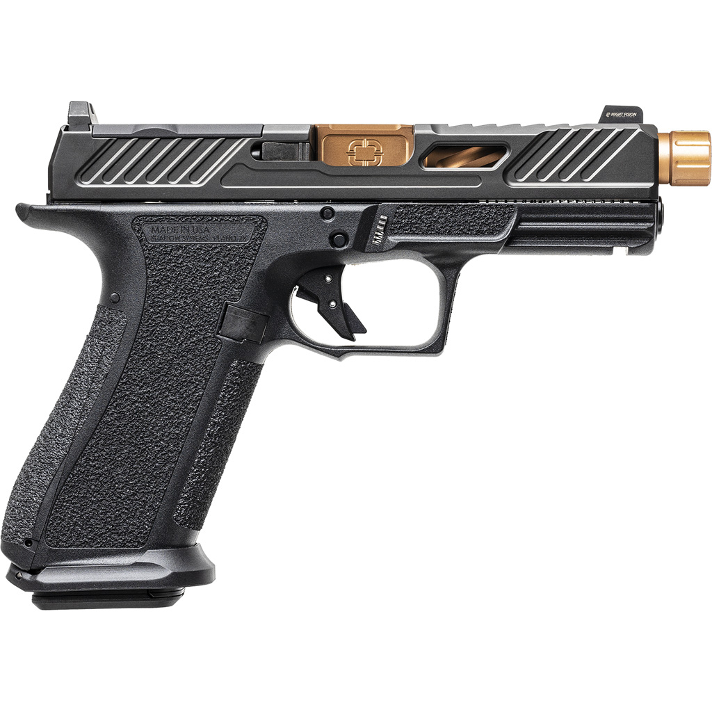 Shadow Systems XR920 Elite Slide Optic Pistol 9mm Black Frame 5.5 in Threaded Barrel Bronze 17rd