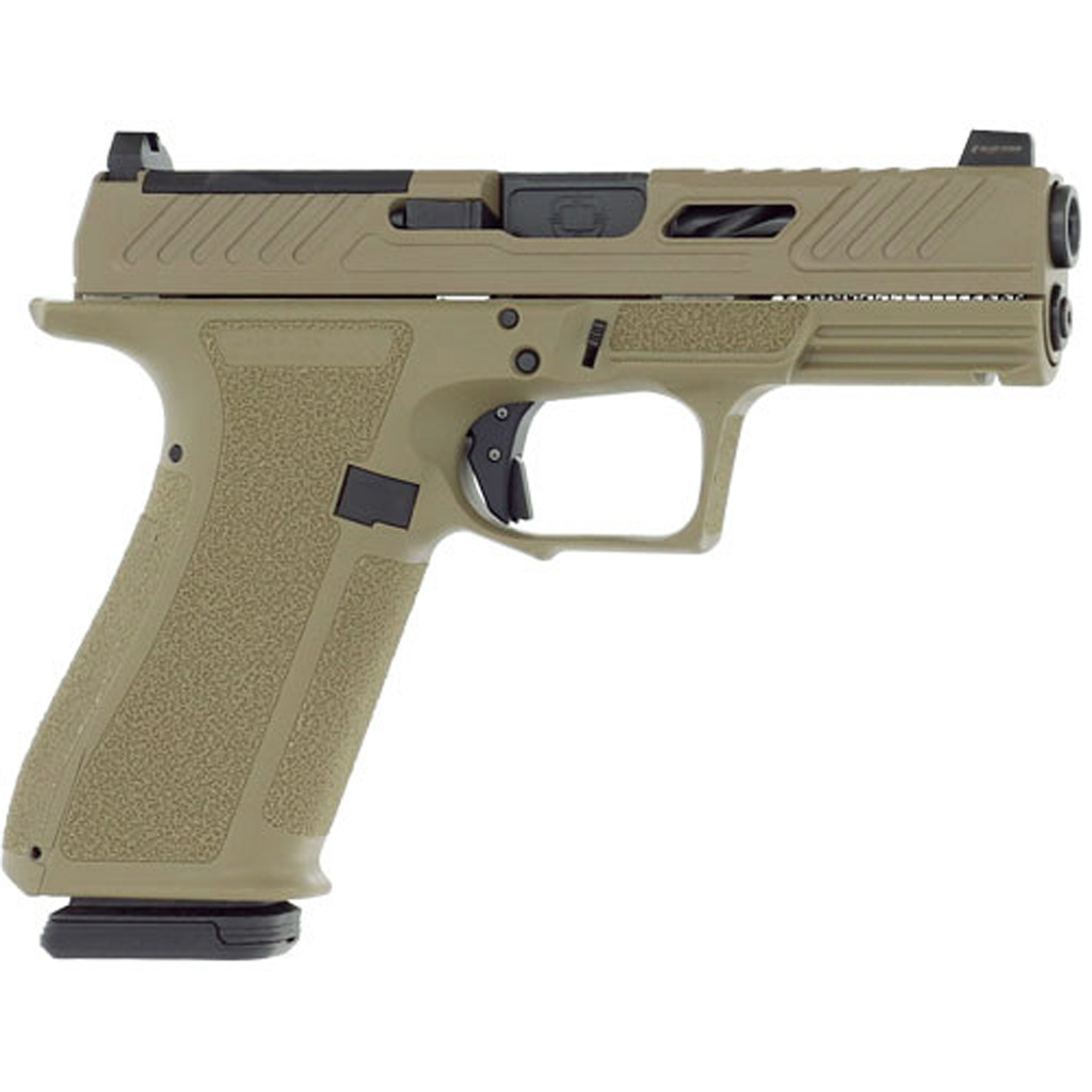 Shadow Systems XR920 Elite Slide Optic Pistol 9mm FDE Frame 4 in. Unthreaded Barrel Black 17 rd