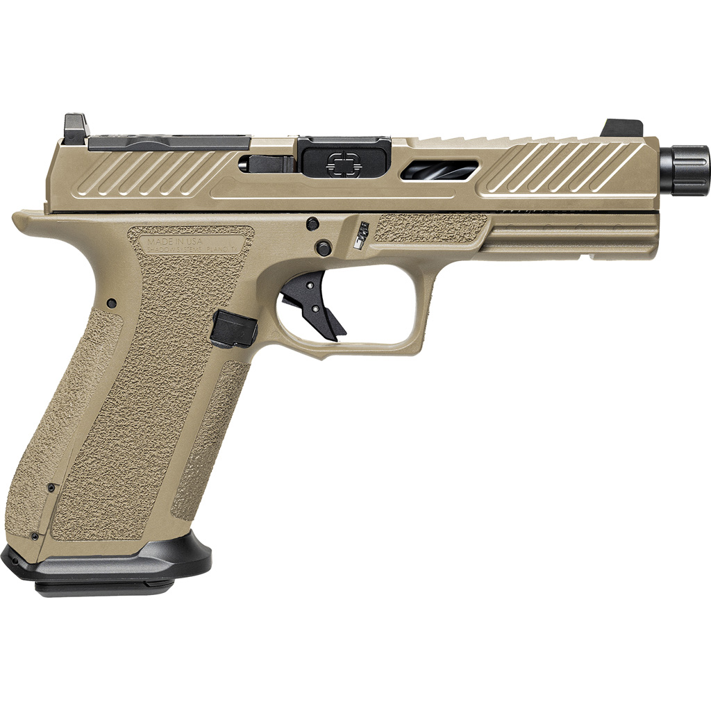 Shadow Systems DR920 Elite Slide Optic Pistol 9mm FDE Frame 4.99 in. Threaded Barrel Black 17 rd