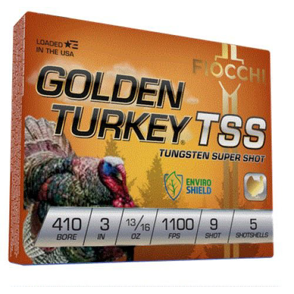 Fiocchi Golden Turkey TSS Shotgun Ammo 410 ga. 3 in. 13/16 oz. 9 Shot 5 rd.