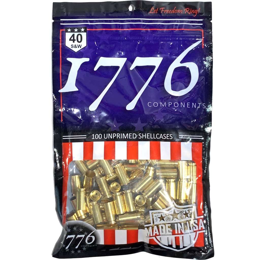 1776 USA Unprimed Brass 40 S&W 100 pc.