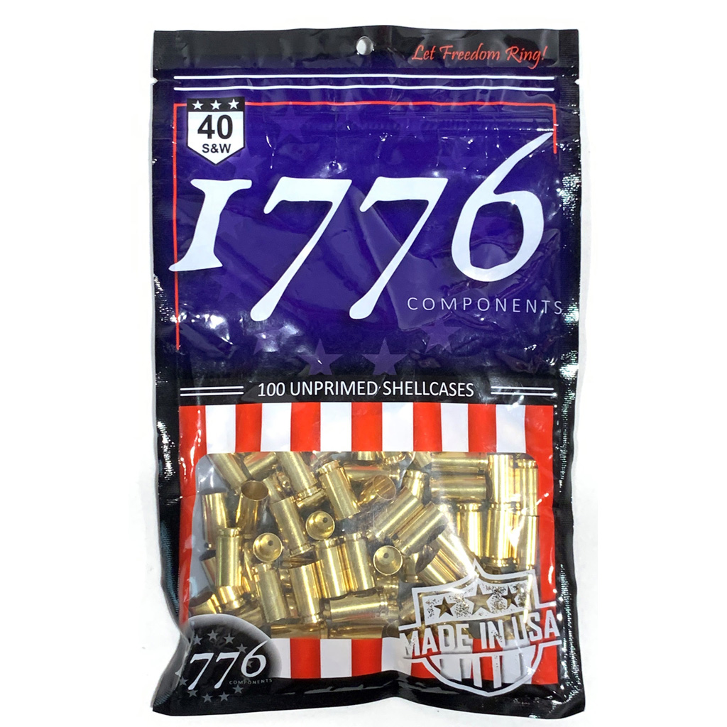 1776 USA Unprimed Brass 40 S&W 100 pc.