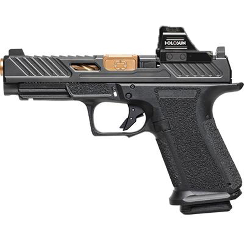 Shadow Systems MR920 Elite Slide Holosun Pistol 9mm 4 in. Black Frame Unthreaded Bronze 15 rd.