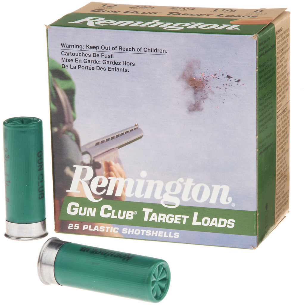 Remington Gun Club Cure Target Loads 12 ga. 2.75 in. Light Recoil 8 Shot 25 rd.