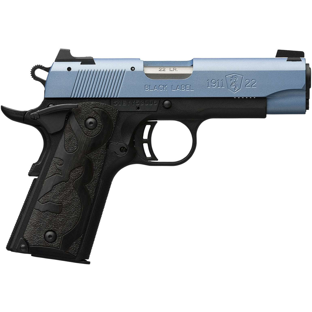 Browning 1911-22 Black Label Pistol 22 LR. 4.25 in. Polar Blue 10 rd.