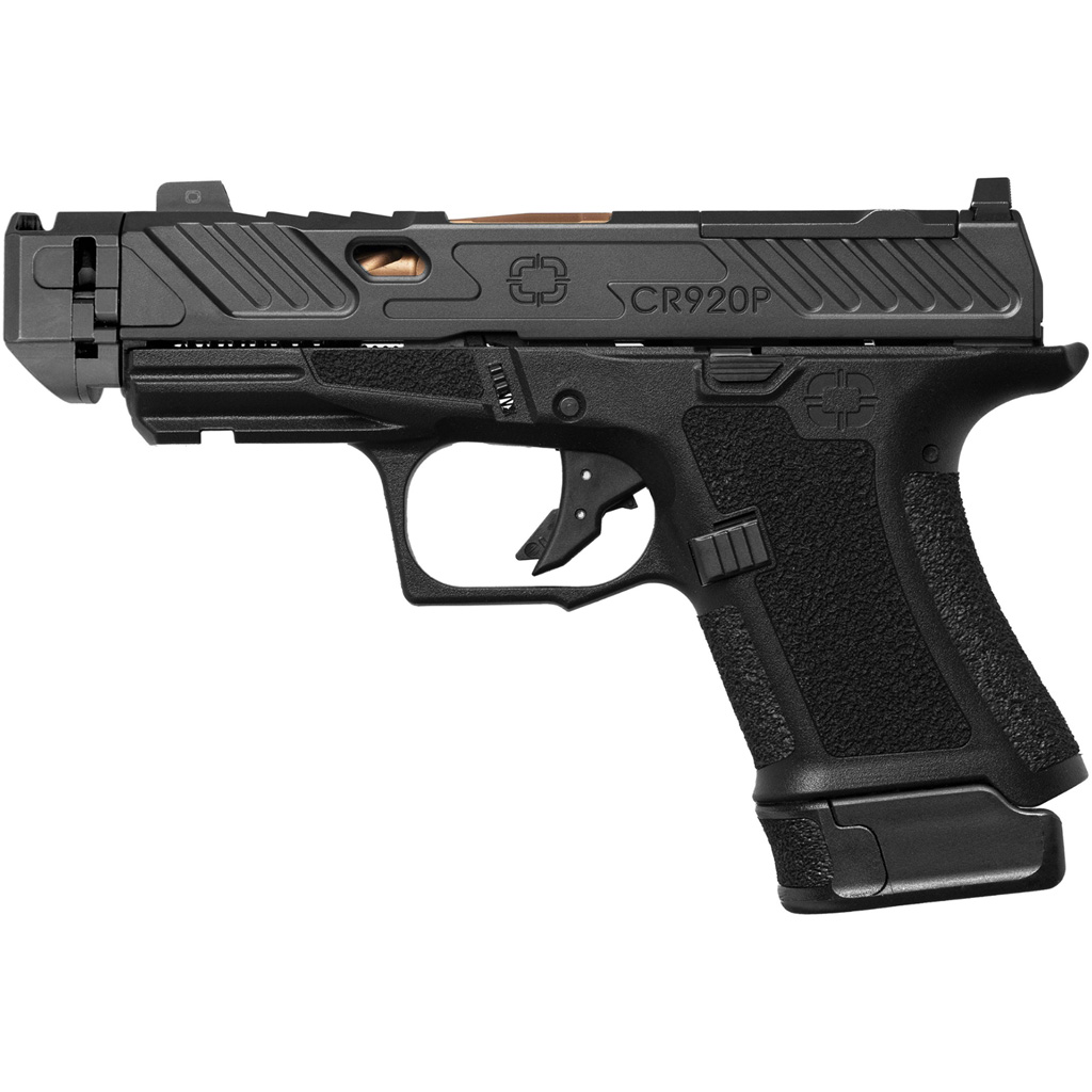 Shadow Systems CR920P Elite Slide Optic Pistol 9mm 3.41 in. Blk Frame Comped Bronze 10 rd & 13 rd