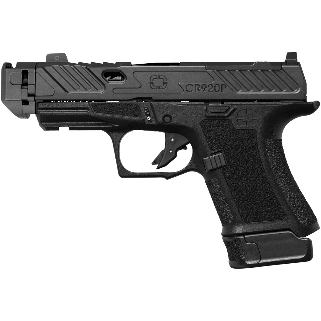 Shadow Systems CR920P Elite Slide Optic Pistol 9mm 3.41 in. Black Frame Compensated Black 13 rd.