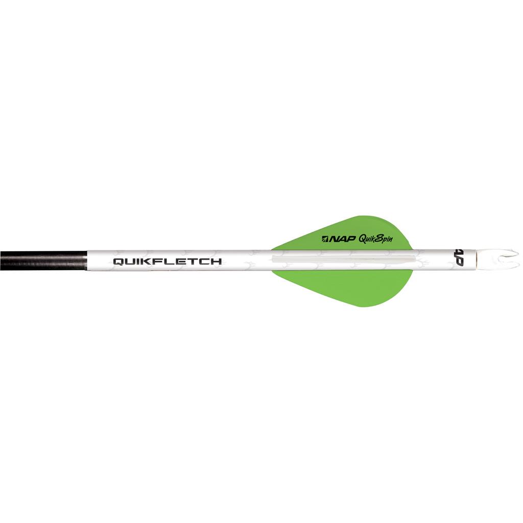 NAP Quikfletch w/Quikspin Vanes White/Green 6 pk.