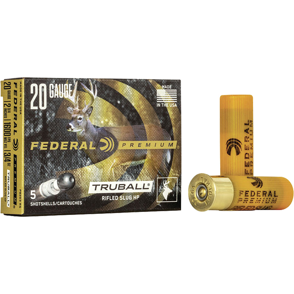 Federal Premium Vital-Shok TruBall Load 20 Gauge 2.75 in. 3/4 oz. Slug 5 rd.