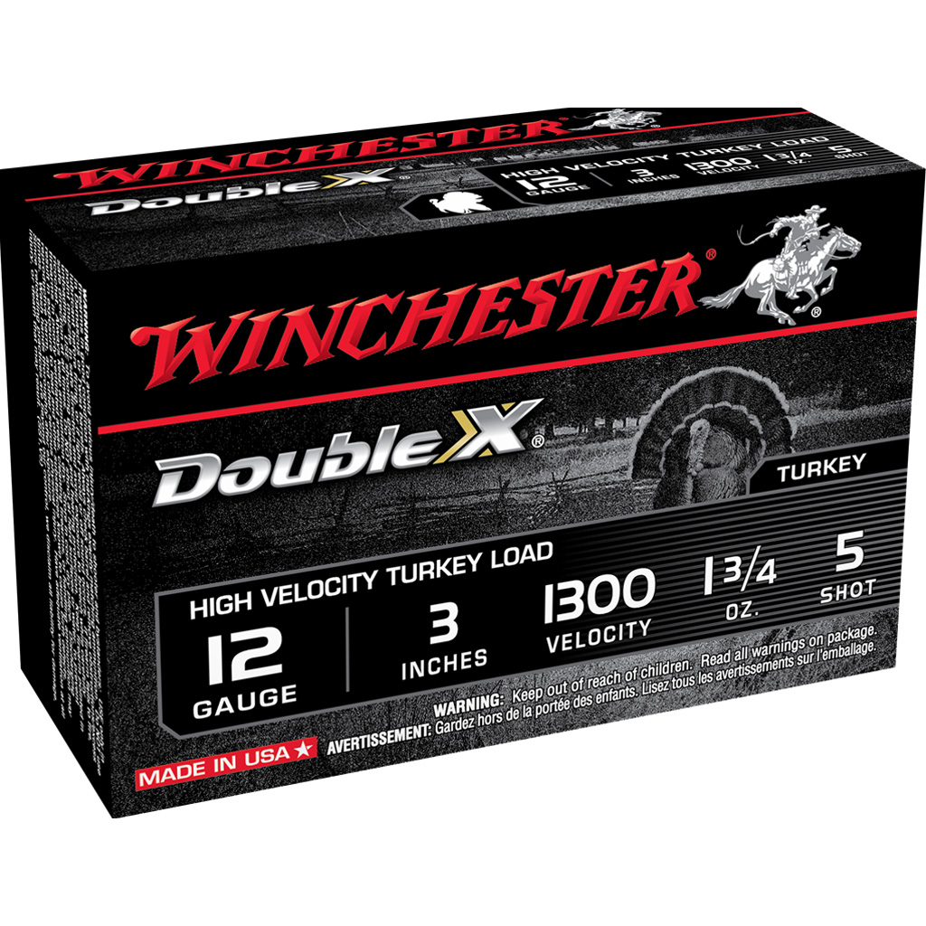 Winchester Double X High Velocity Turkey Load 12 ga. 3 in. 1 3/4 oz. 5 Shot 10 rd.