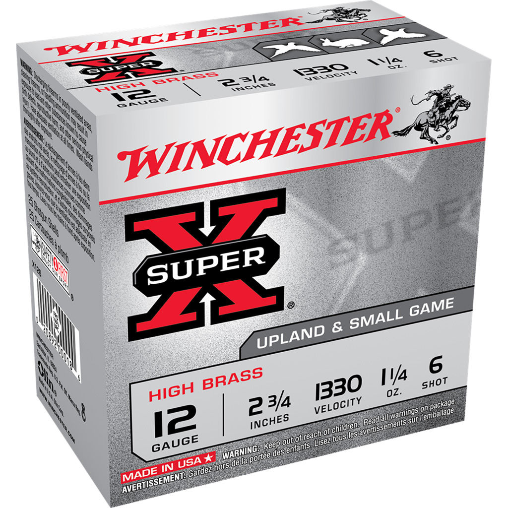 Winchester Super-X High Brass Load 12 ga. 2.75 in. 1 1/4 oz. 6 Shot 25 rd.