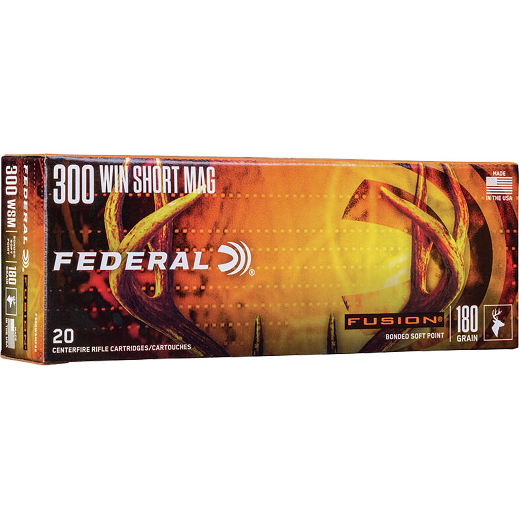 Federal Fusion Rifle Ammo 300 WSM 180 gr. Fusion Soft Point 20 rd.