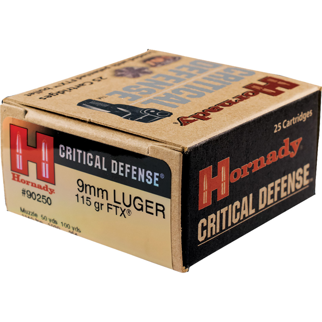 Hornady Critical Defense Pistol Ammo 9mm Luger 115 gr. Flex Tip ...