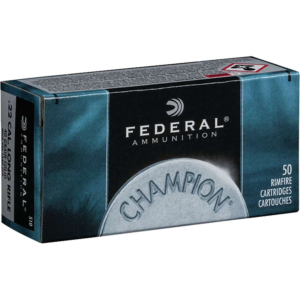 Federal Champion Training Rimfire Ammo 22 LR 40 gr. Solid 50 rd.