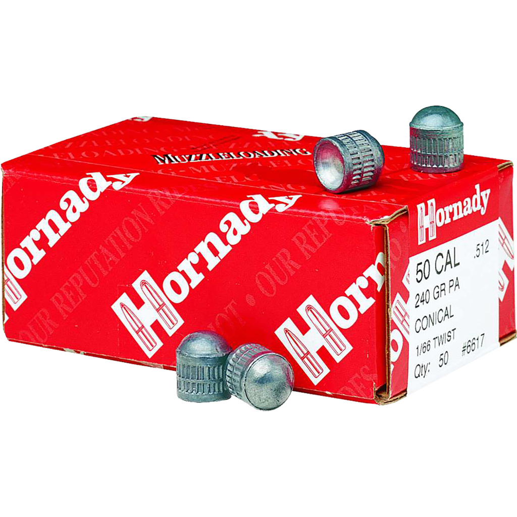 Hornady Pennsylvania Conical Muzzleloading Bullets 50 cal. .512 dia. 240 gr. 50 pk.