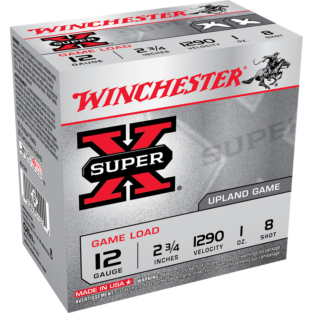 Winchester Super-X Game Load 12 ga. 2.75 in. 1 oz. 8 Shot 25 rd.