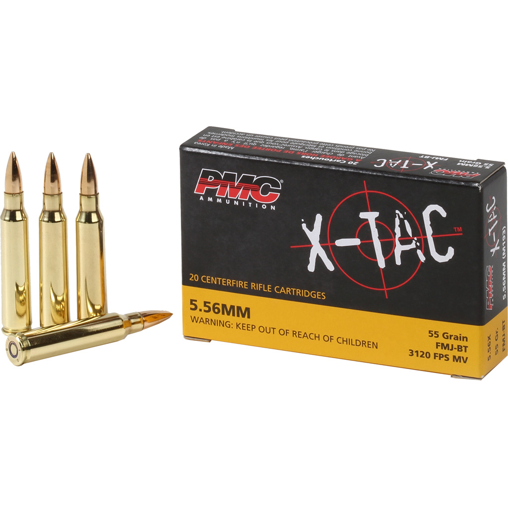 PMC X-Tac Rifle Ammo 5.56 NATO FMJBT 55 gr. 20 rd.